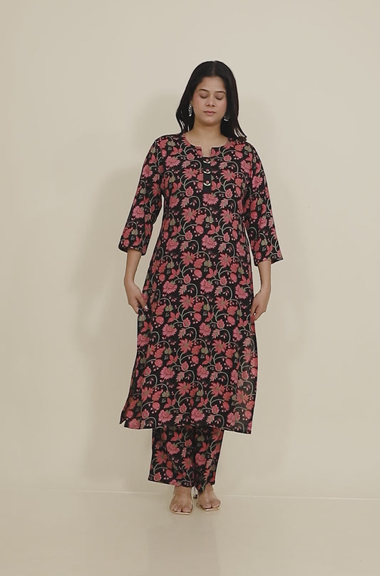 Rayon Floral Kurta