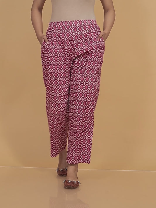 Soft Cotton Geometric Pant