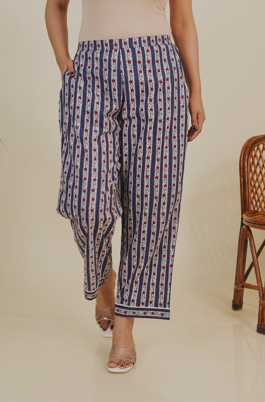 Soft Cotton Striped Pant