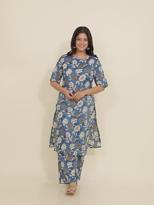 Soft Cotton Floral Kurta