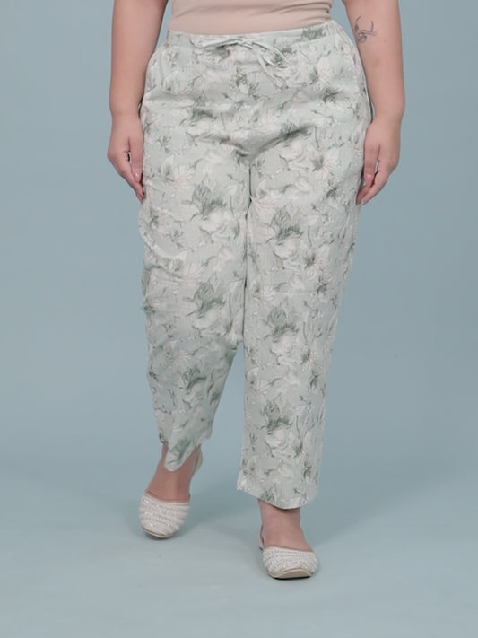 Kantha Cotton Floral Pant