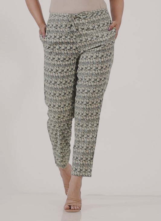 Soft Cotton Geometric Pant