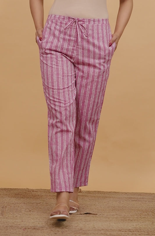 Soft Cotton Striped Pant