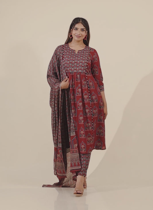 Soft Cotton Abstract Kurta