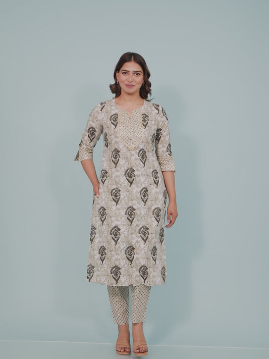 Soft Cotton Block Kurta