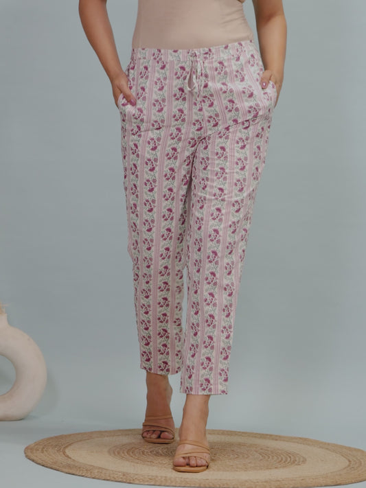 Soft Cotton Striped Pant