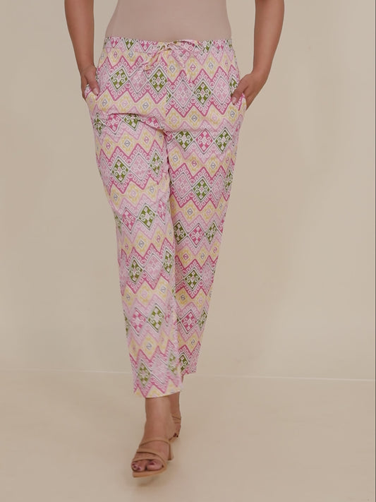 Linen Cotton Ikat Pant