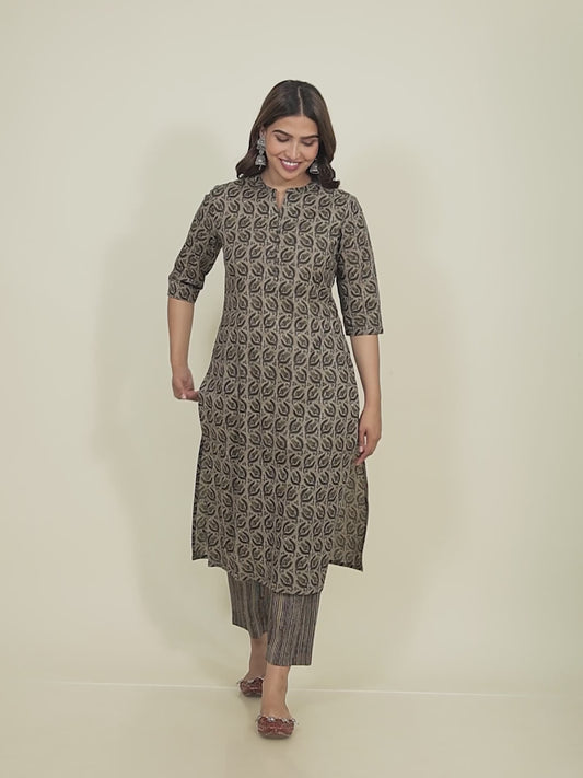 Soft Cotton Floral Kurta