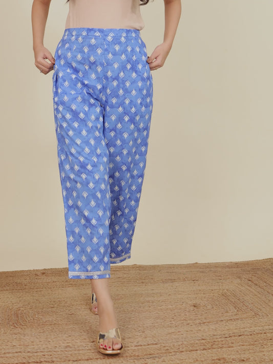 Soft Cotton Geometric Pant