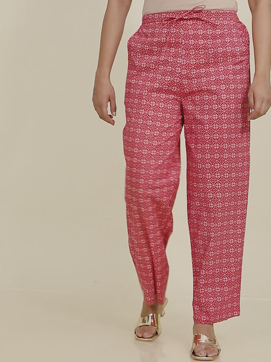 Soft Cotton Geometric Pant