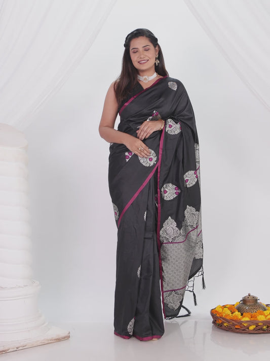 Brocade Black Saree