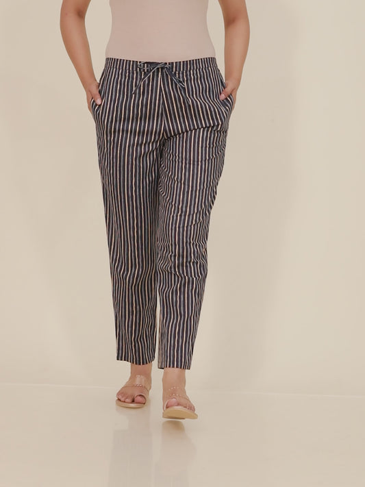 Soft Cotton Striped Pant