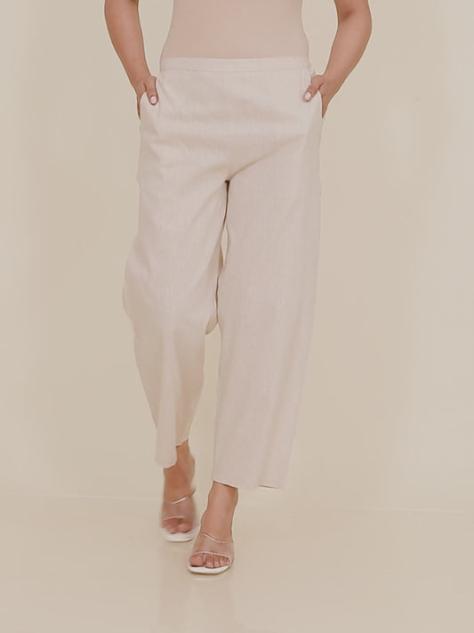 Blend Cotton Solid Pant