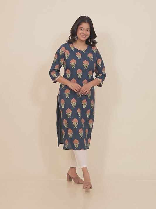 Rayon Floral Kurta