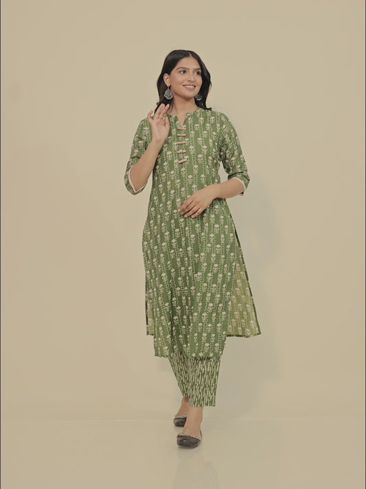 Soft Cotton Floral Kurta