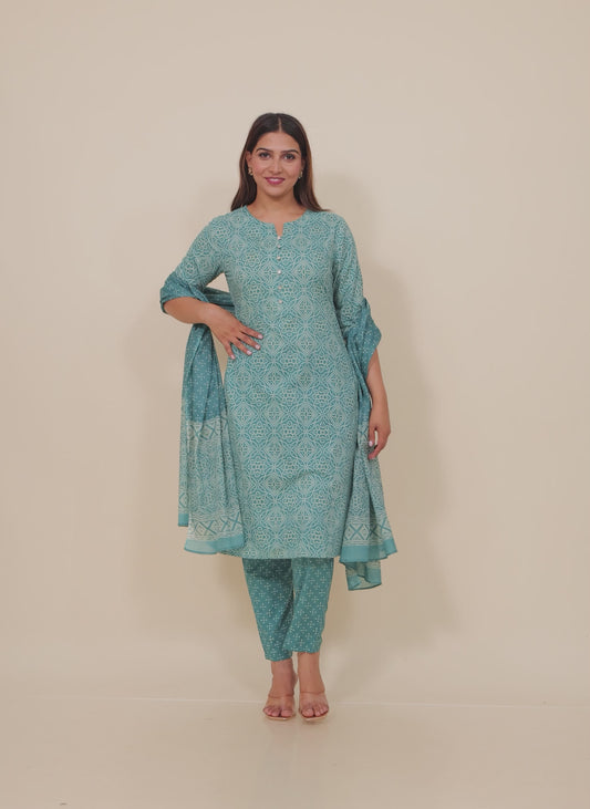 Soft Cotton Bandhani Kurta