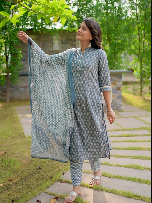 Soft Cotton Block Kurta