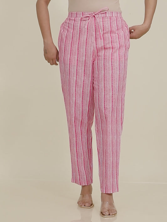 Soft Cotton Striped Pant