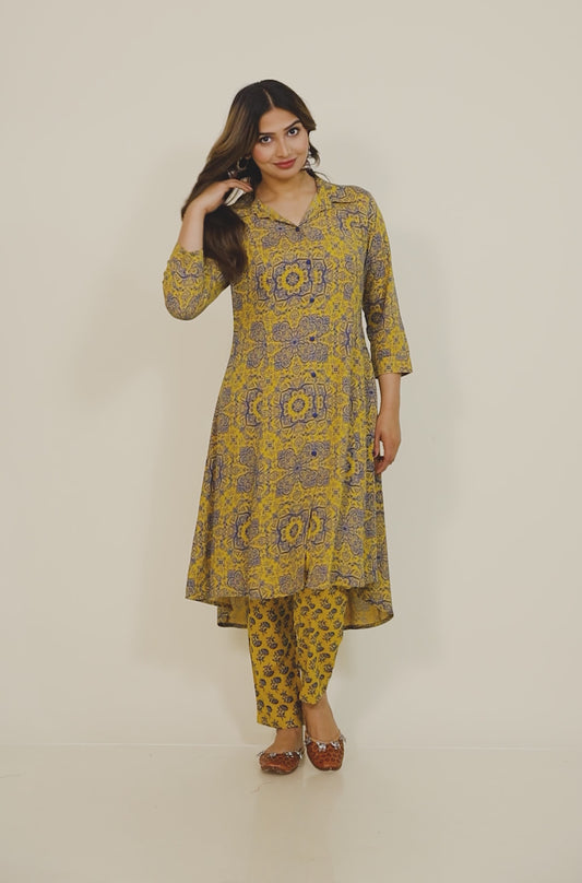 Rayon Geometric Kurta