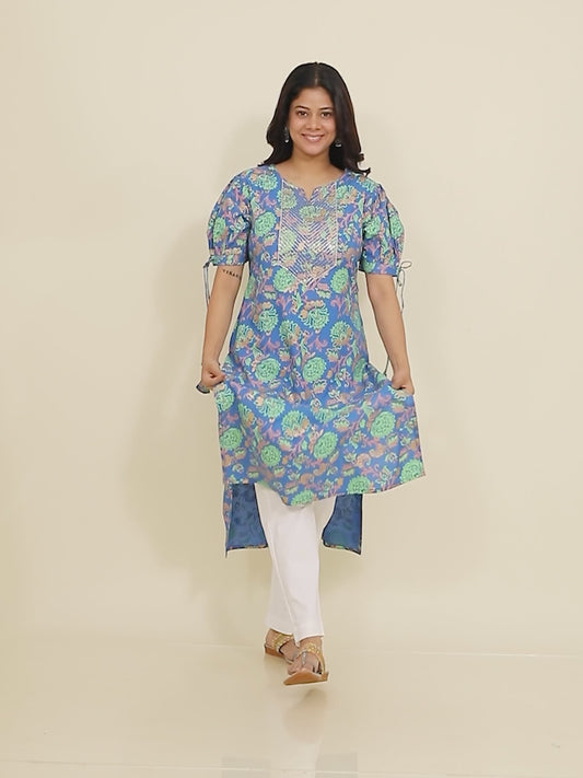 Rayon Floral Kurta