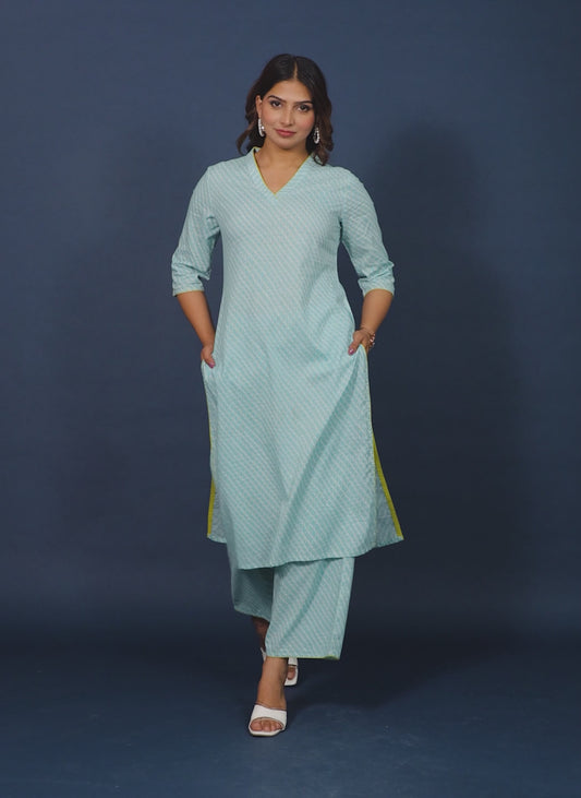 Soft Cotton Checkered Kurta