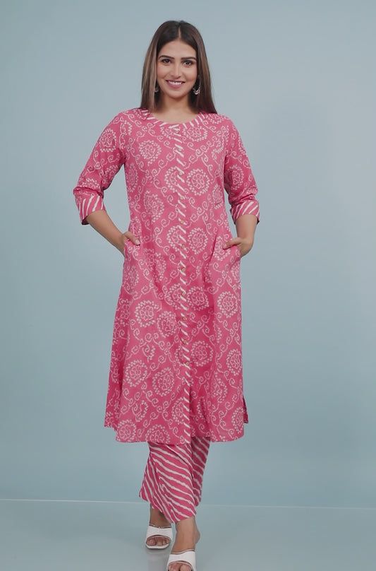 Soft Cotton Bandhani Kurta