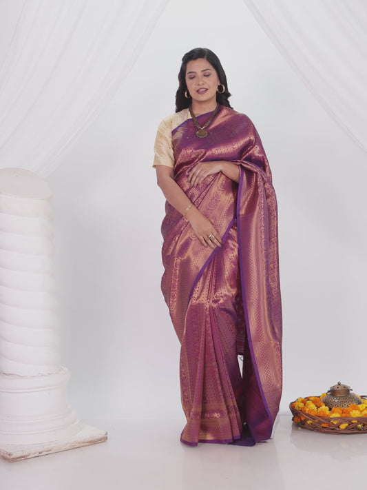 Brocade Purple Saree