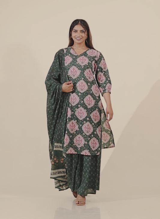 Soft Cotton Floral Kurta