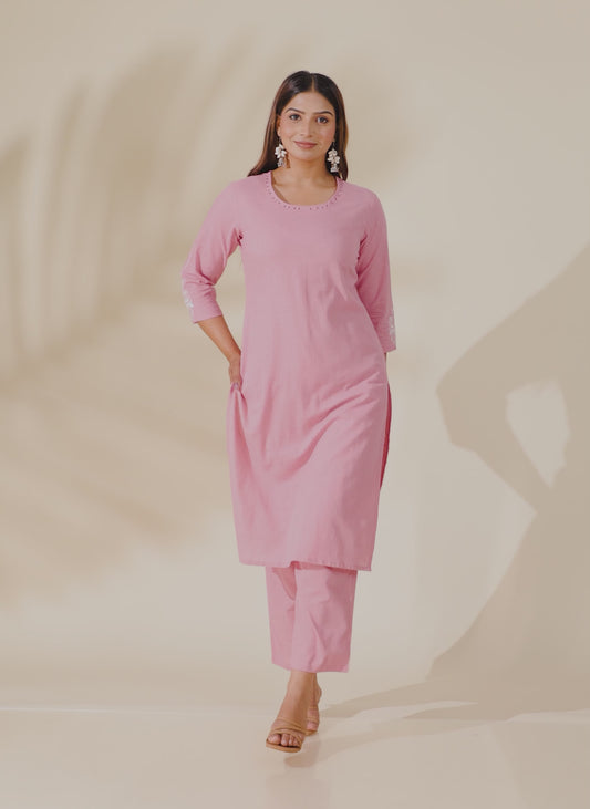 Khadi Cotton Solid Kurta