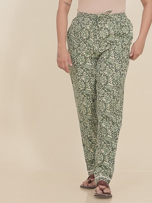 Kantha Cotton Floral Pant