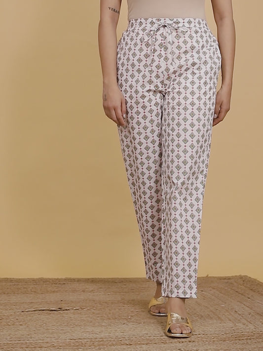 Soft Cotton Geometric Pant