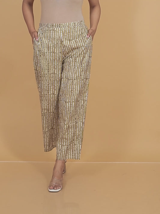 Soft Cotton Striped Pant