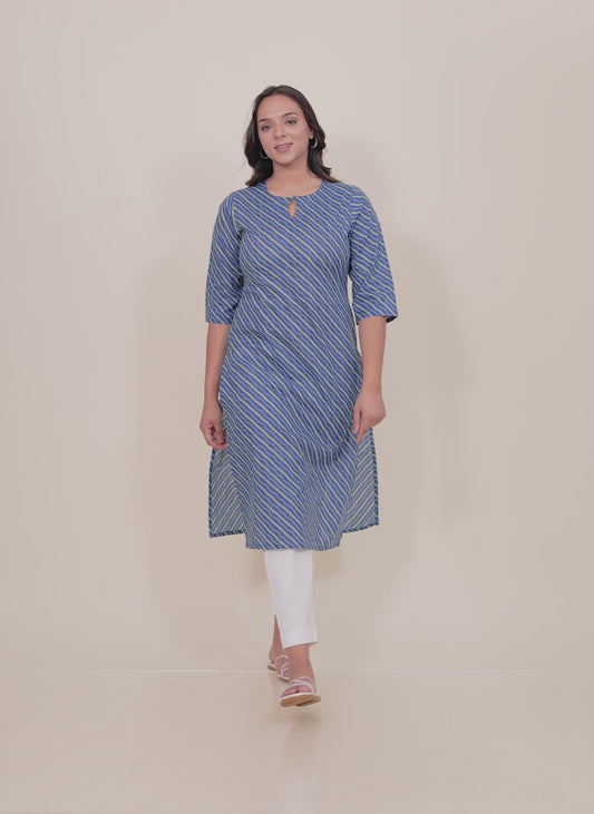 Soft Cotton Leheriya Kurta