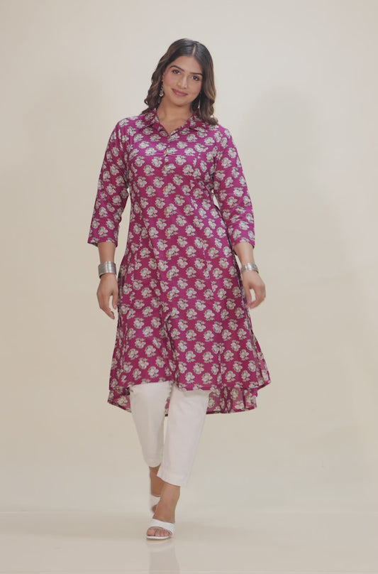 Soft Cotton Floral Kurta