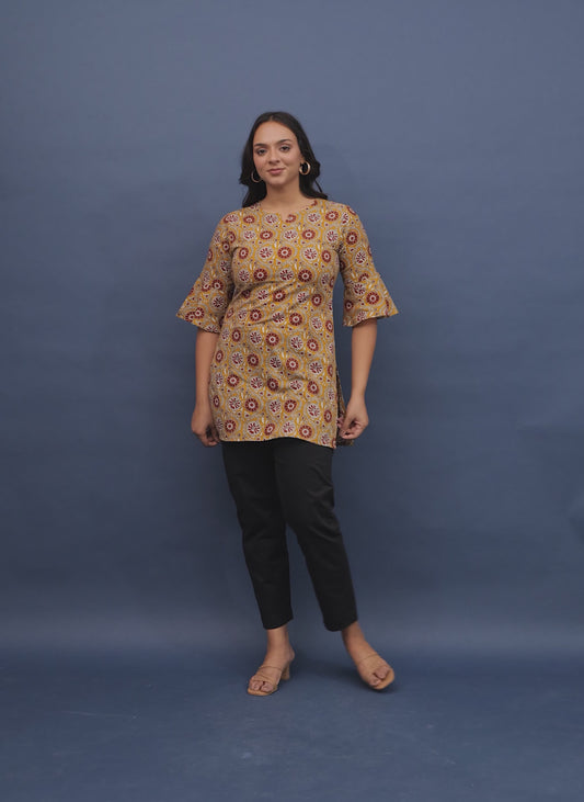 Soft Cotton Geometric Kurti