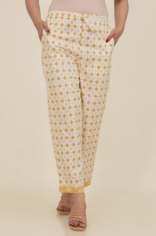 Soft Cotton Geometric Pant