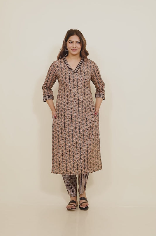 Soft Cotton Floral Kurta