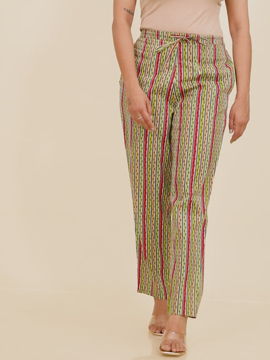 Soft Cotton Striped Pant