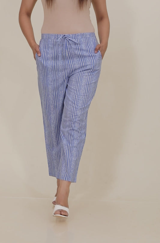 Soft Cotton Striped Pant