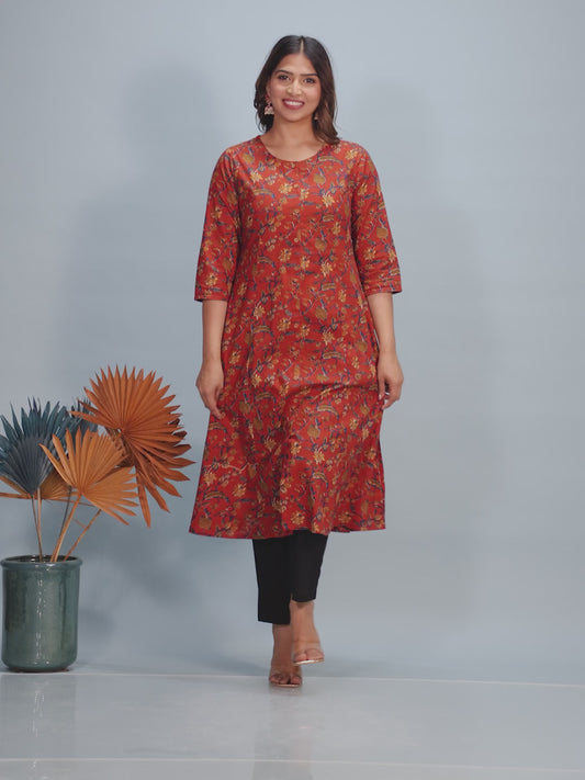 Soft Cotton Floral Kurta