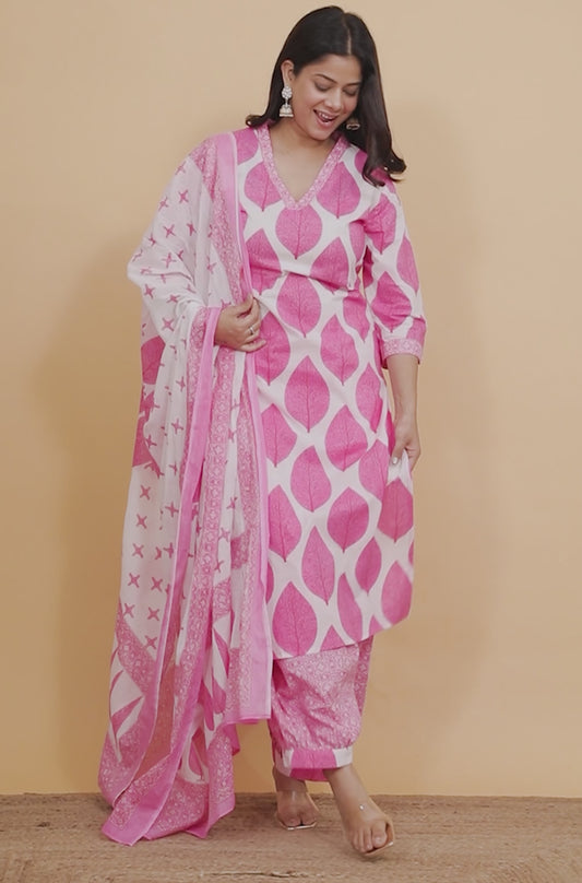 Soft Cotton Floral Kurta