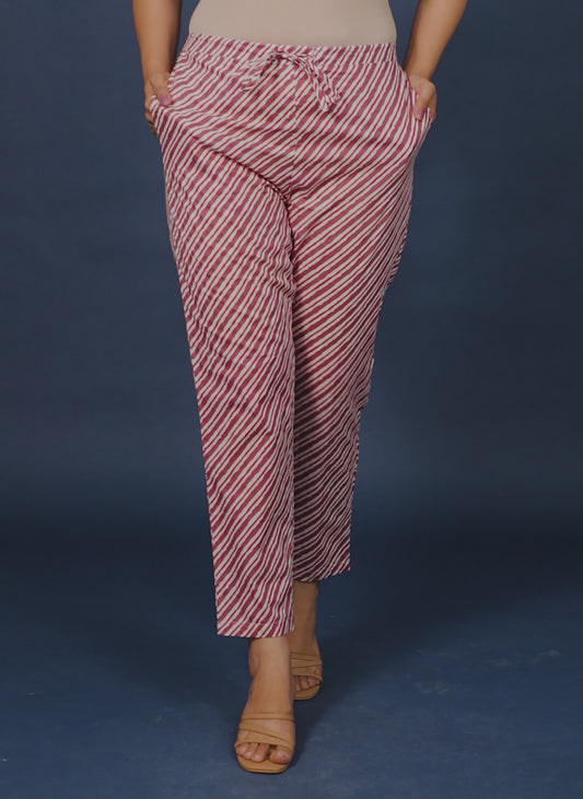 Soft Cotton Striped Pant