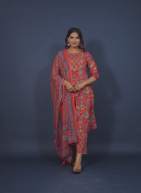 Soft Cotton Floral Kurta