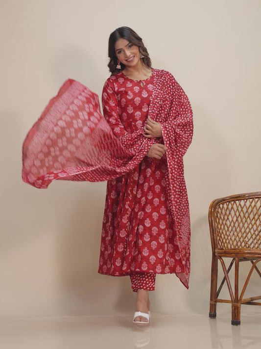 Soft Cotton Floral Kurta