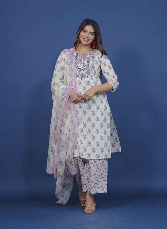 Soft Cotton Block Kurta