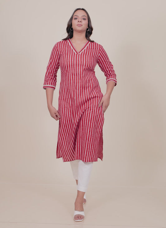 Soft Cotton Striped Kurta