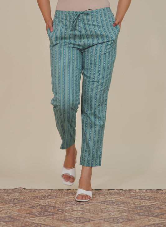 Soft Cotton Striped Pant