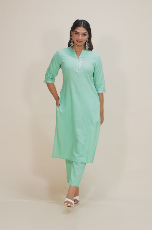 Khadi Cotton Solid Kurta