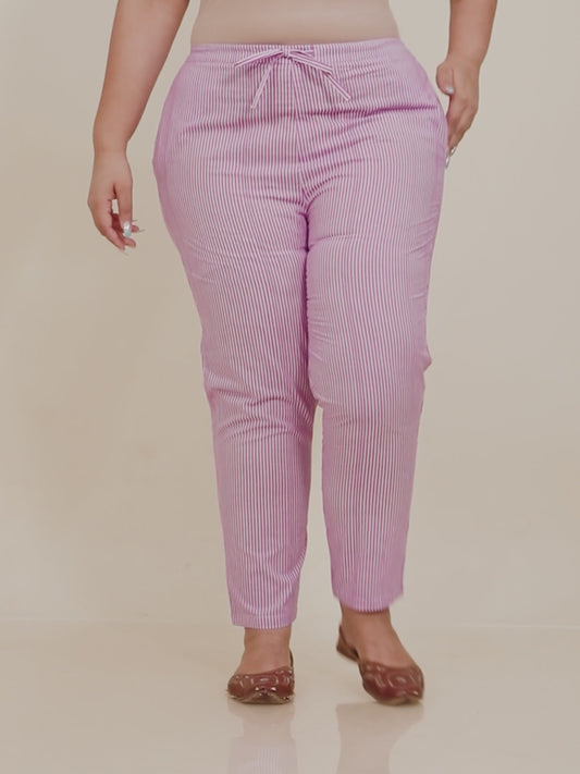 Soft Cotton Striped Pant