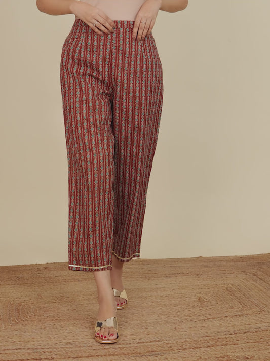 Soft Cotton Striped Pant